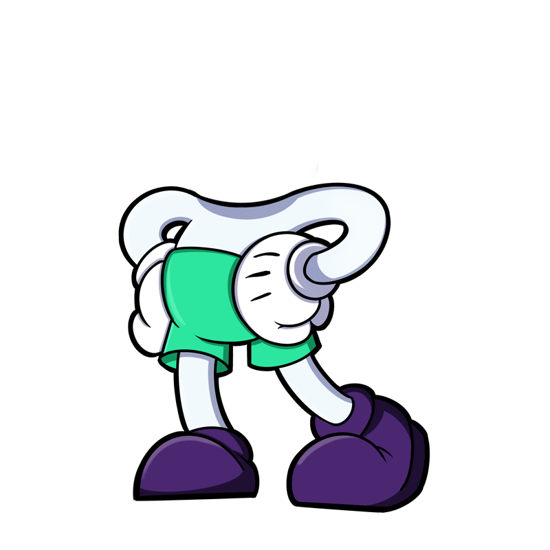 Yeetboy sieht sich stolz die Referenzen von Yeets! an